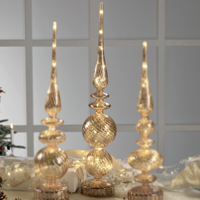 MASCAGNI CASA Decoration Glass Tip with LED 50cm Gold