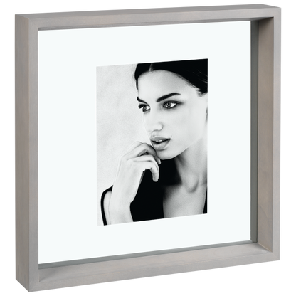 MASCAGNI CASA Photo Frame 30x30cm Photo 13x18cm Gray Wood