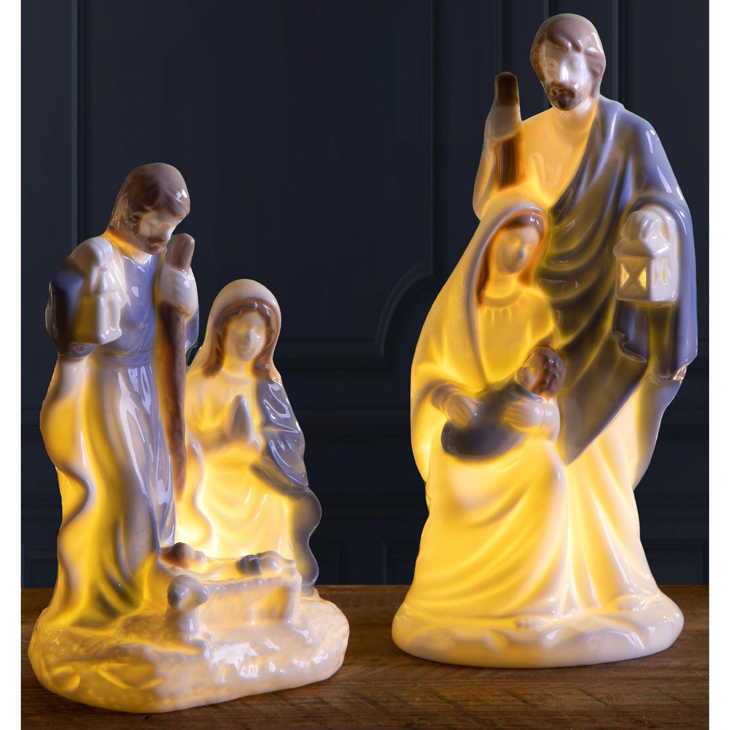 BIANCHI DINO Natività Presepe con LED in Porcellana 16,5cm