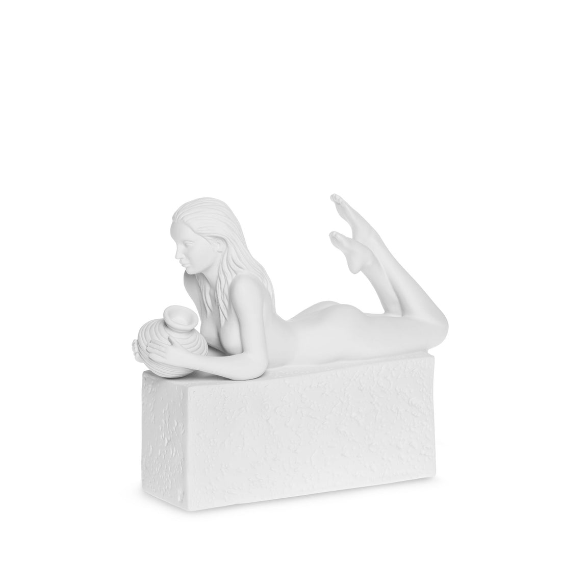 CHRISTEL by Sommer Figure Statue Zodiac Aquarius 18cm White Polyresin