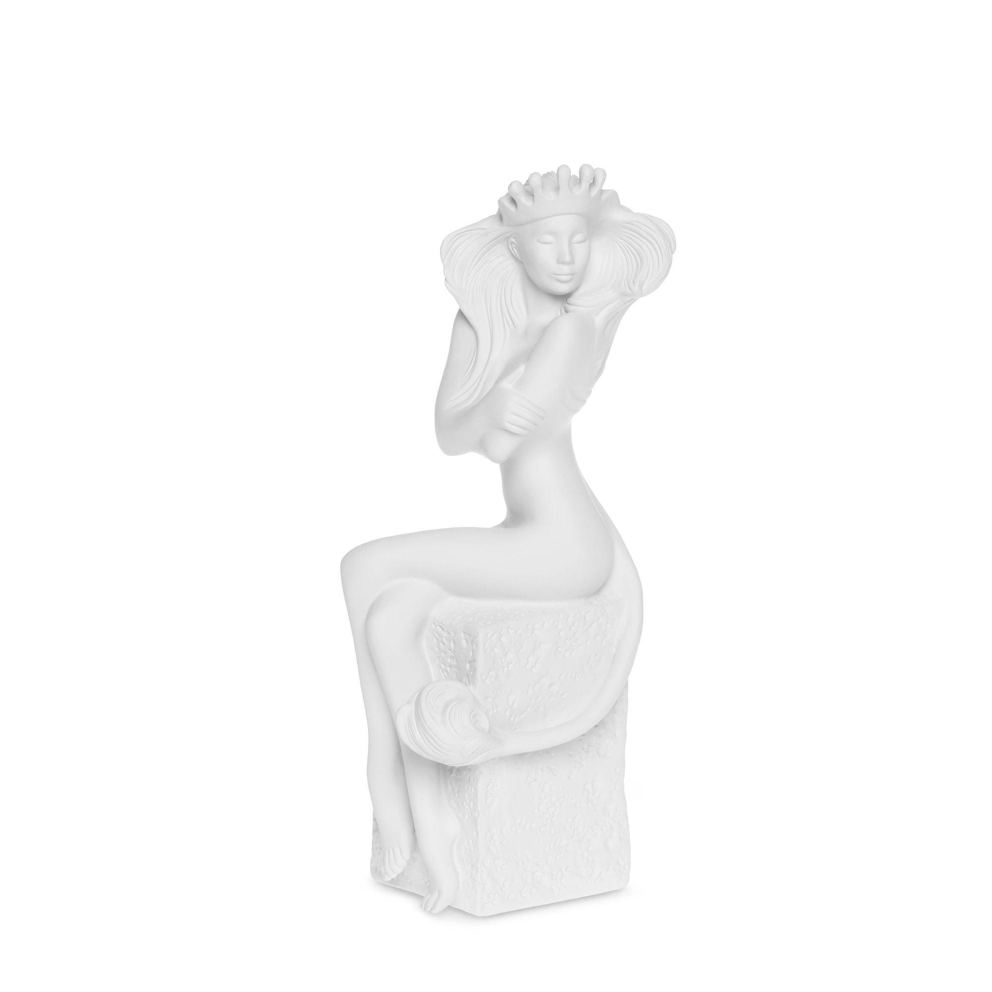 CHRISTEL by Sommer Figure Statue Zodiac Leo 24cm White Polyresin