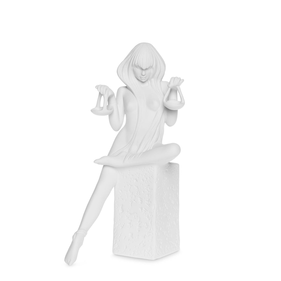 CHRISTEL by Sommer Figure Zodiac Libra Statue 24cm White Polyresin