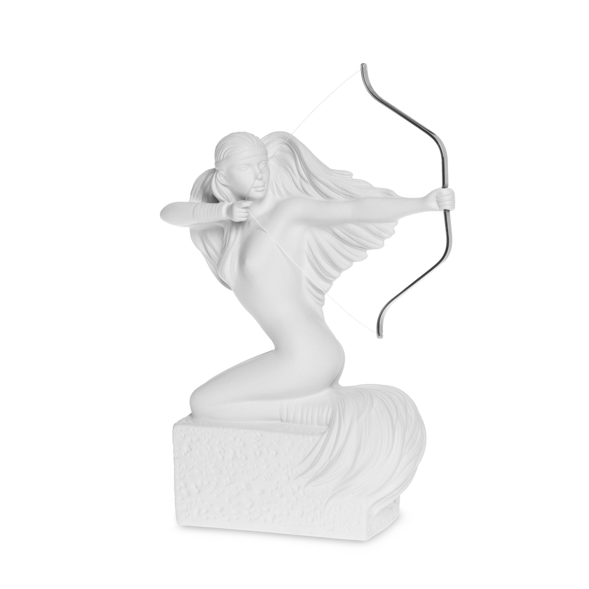 CHRISTEL by Sommer Figura Statuetta Zodiaco Sagittario 26cm Bianco Poliresina