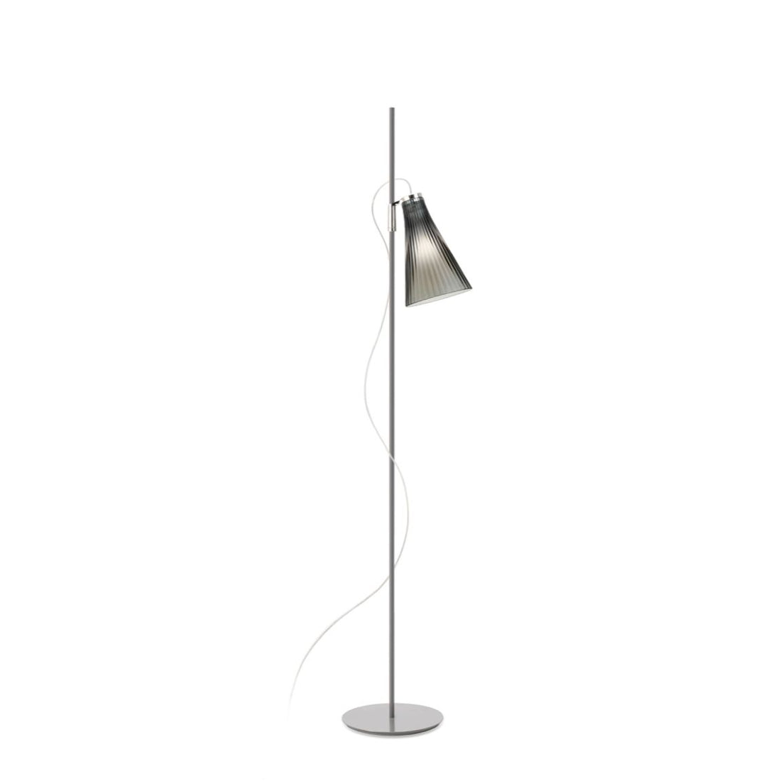 KARTELL K-LUX Lampada da Terra Piantana Grigio Fumè 165cm Acciaio PMMA