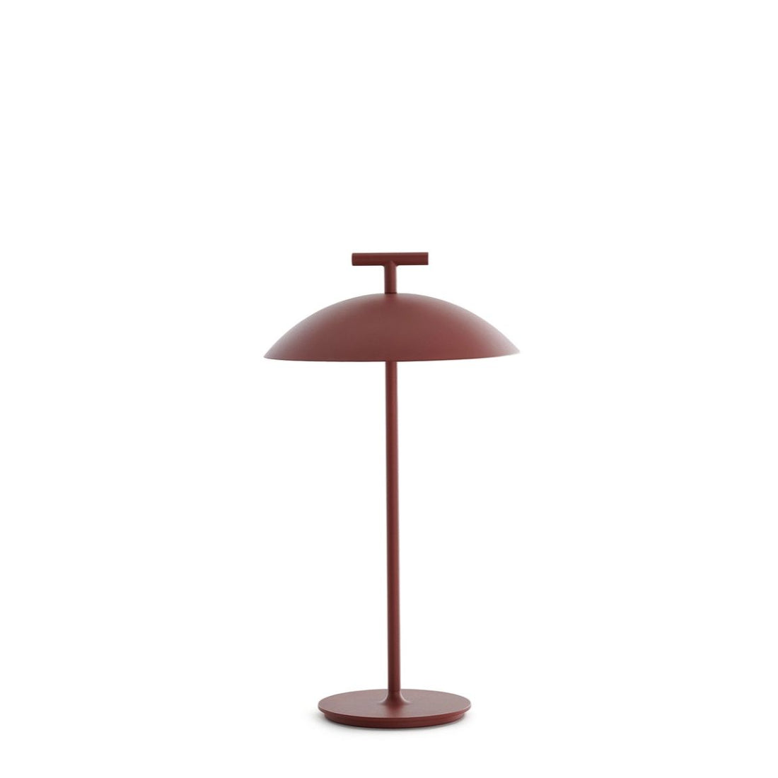 KARTELL Mini Geen-A Battery Version Lampada da Tavolo Rosso Mattone 36,5cm Acciaio