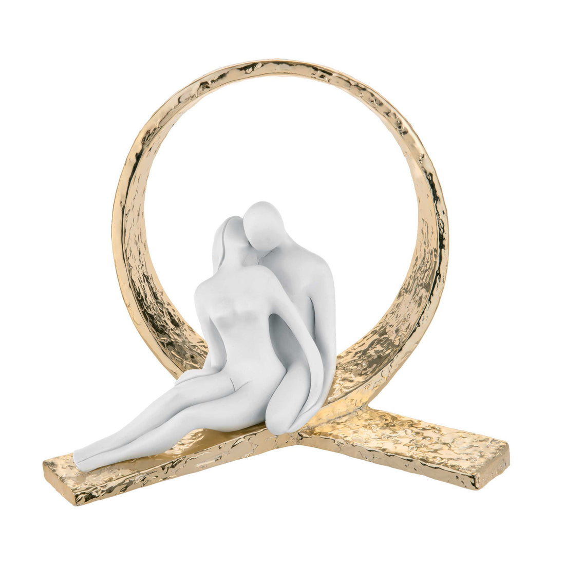 BONGELLI PREZIOSI Table Sculpture with Lovers Gold 15cm Marmorino