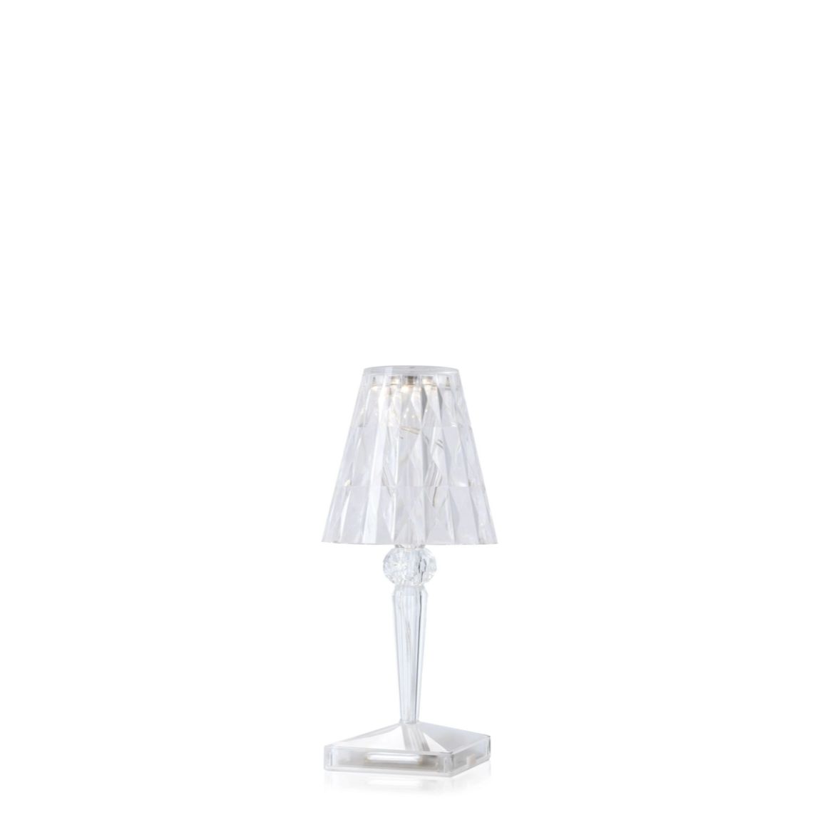 KARTELL Battery Transparent Table Lamp 26cm PMMA