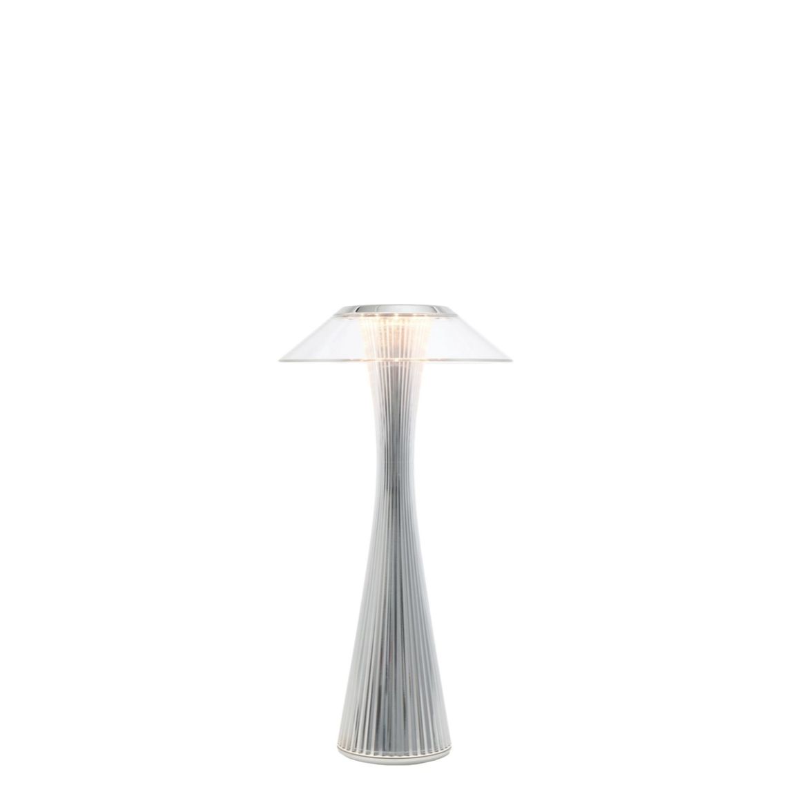 KARTELL Space Indoor Lampada da Tavolo Cromato 30cm PMMA