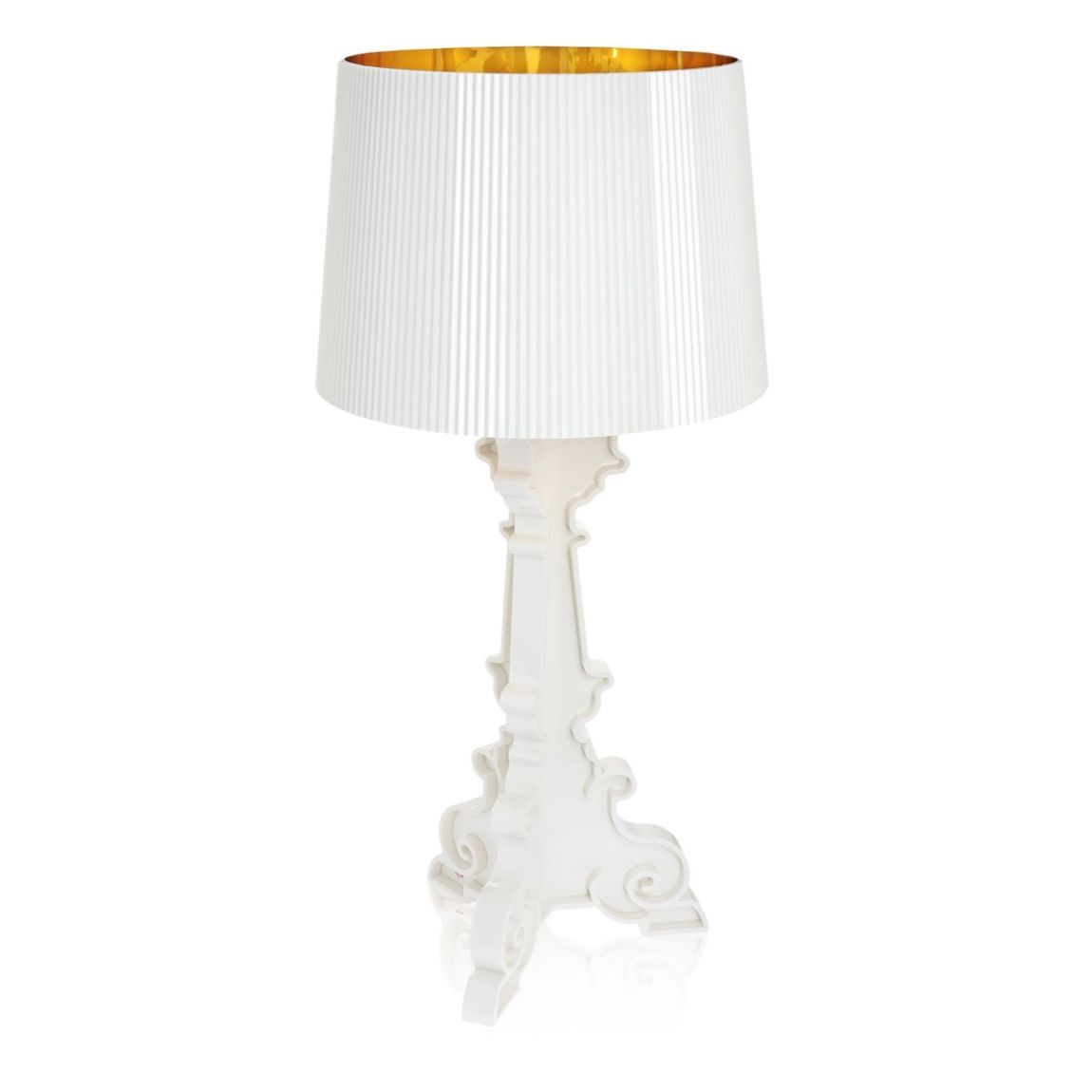 KARTELL Bourgie Table Lamp White and Gold 78cm Polycarbonate 2.0