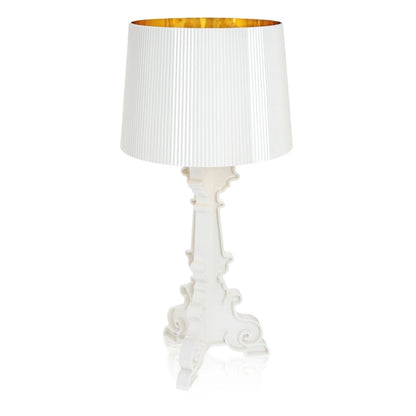 KARTELL Bourgie Lampada da Tavolo Bianco e Oro 78cm Policarbonato 2.0