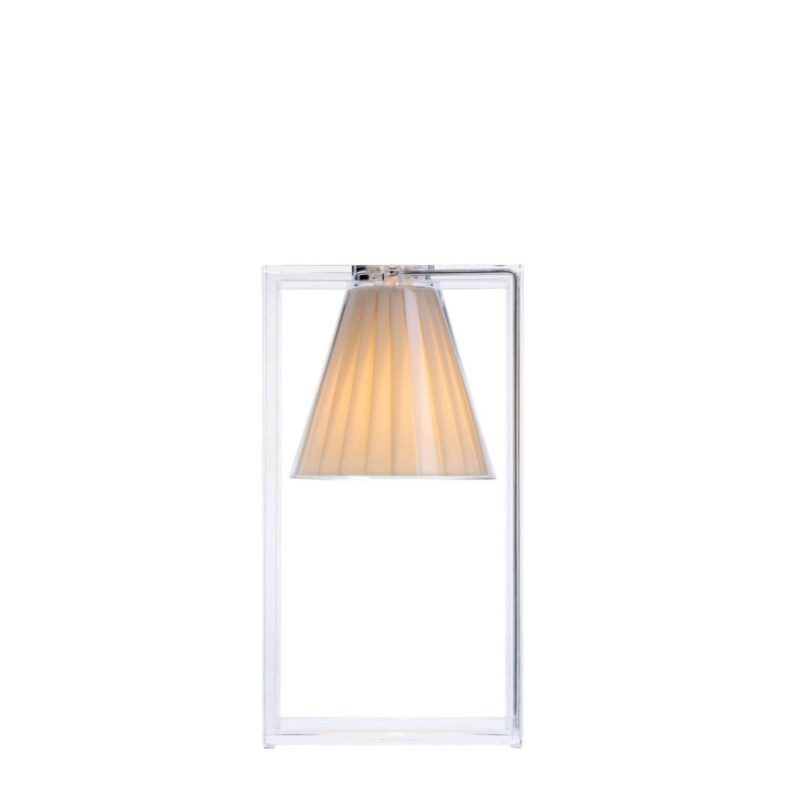 KARTELL Light-Air Transparent Table Lamp Beige 32cm