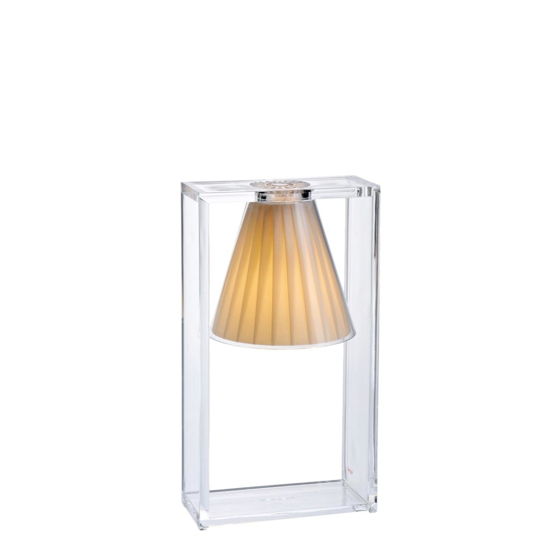 KARTELL Light-Air Transparent Table Lamp Beige 32cm