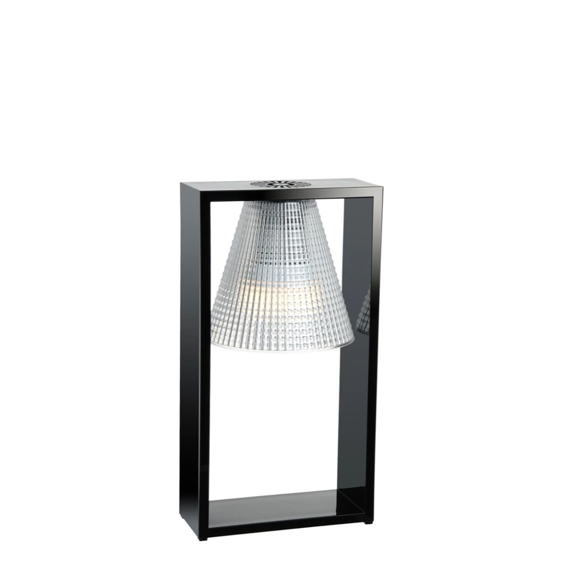 KARTELL Light-Air Transparent Table Lamp Black 32cm