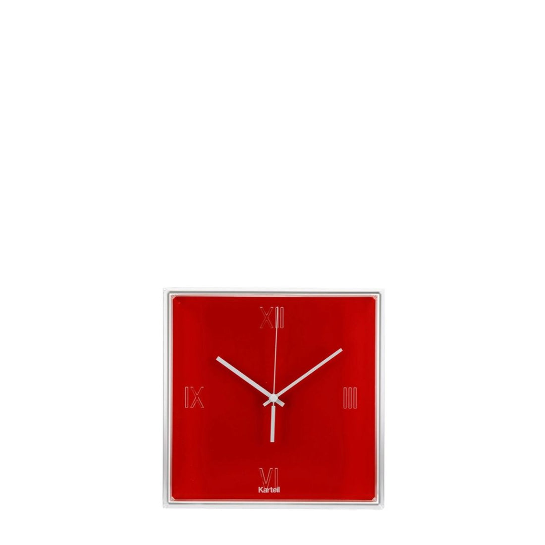 KARTELL Tic&amp;Tac Orologio da Parete e da Tavolo Rosso 30x30cm PMMA