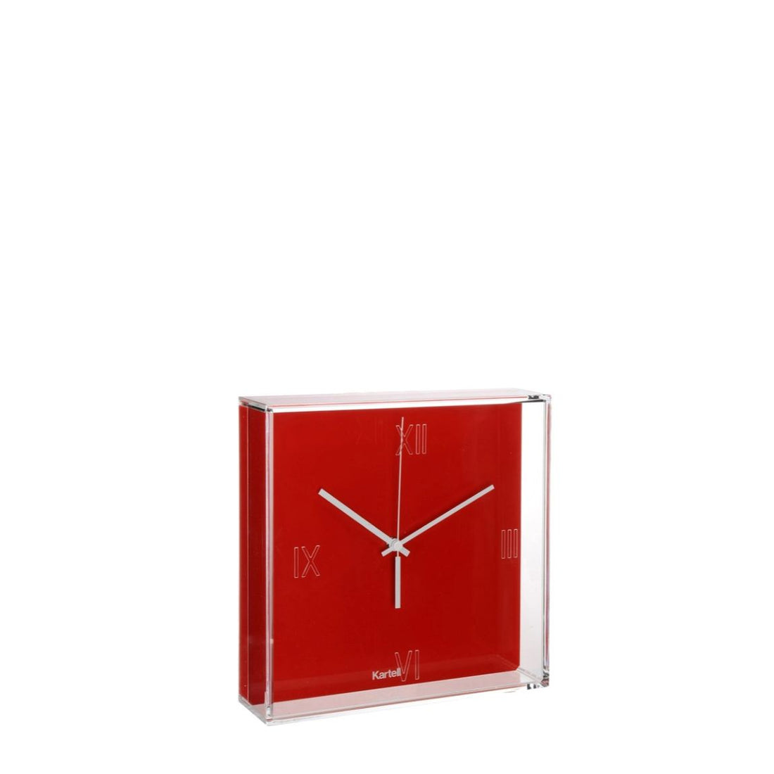 KARTELL Tic&amp;amp;Tac Wall and Table Clock Red 30x30cm PMMA