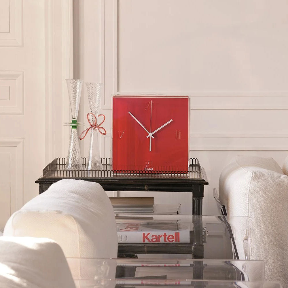 KARTELL Tic&amp;amp;Tac Wall and Table Clock Red 30x30cm PMMA