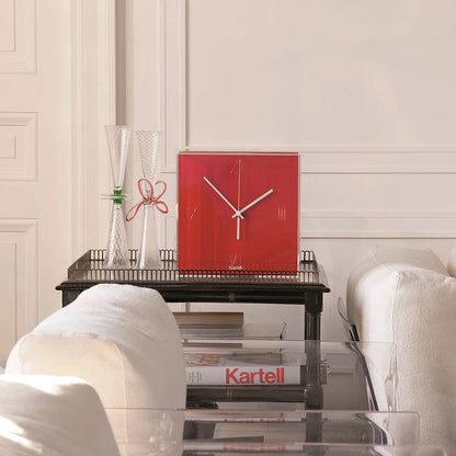 KARTELL Tic&amp;Tac Orologio da Parete e da Tavolo Rosso 30x30cm PMMA