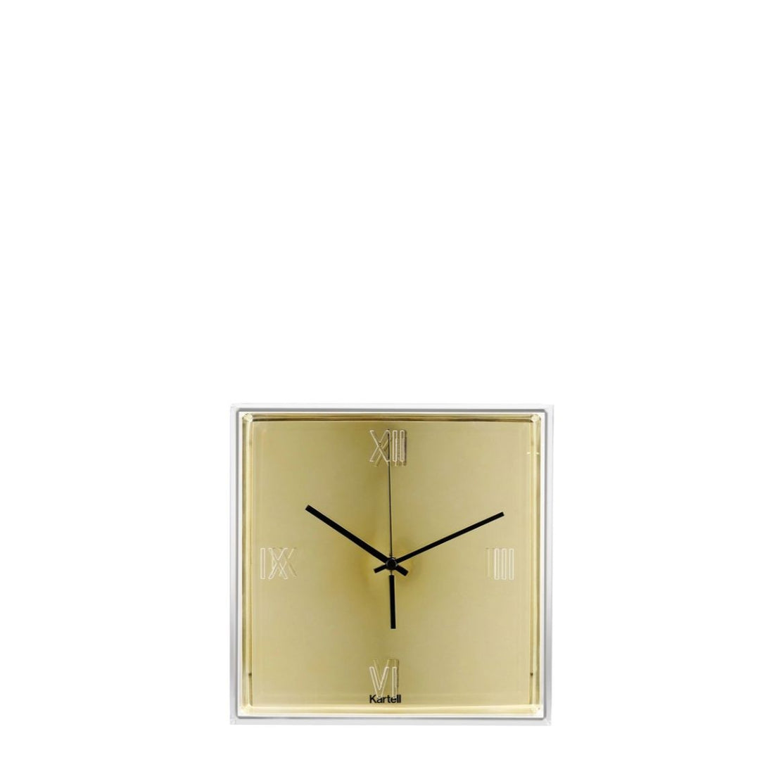 KARTELL Tic&amp;amp;Tac Metal Wall and Table Clock Gold 30x30cm PMMA