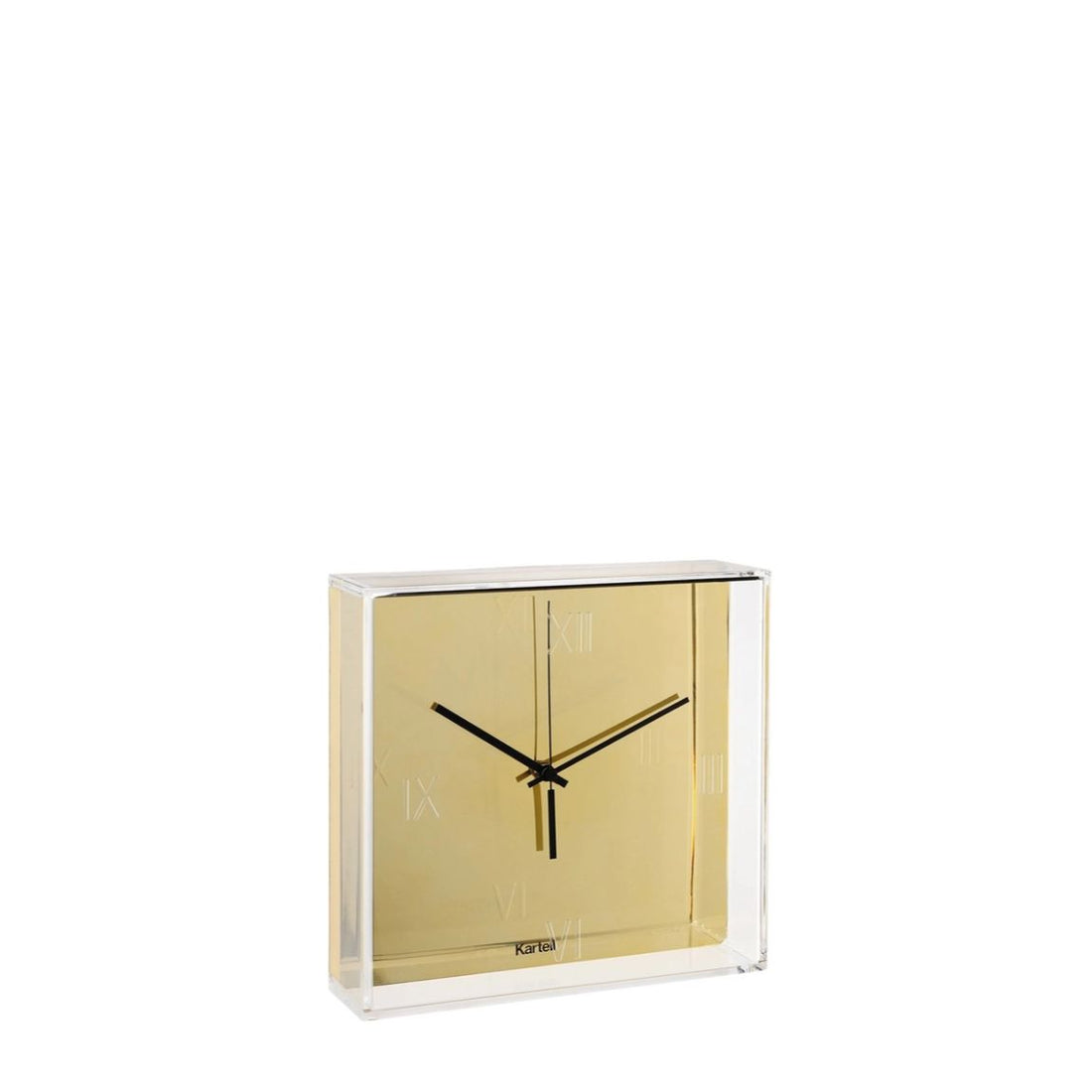 KARTELL Tic&amp;amp;Tac Metal Wall and Table Clock Gold 30x30cm PMMA