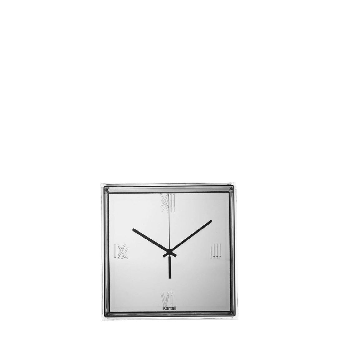 KARTELL Tic&amp;amp;Tac Metal Wall and Table Clock Chrome 30x30cm PMMA