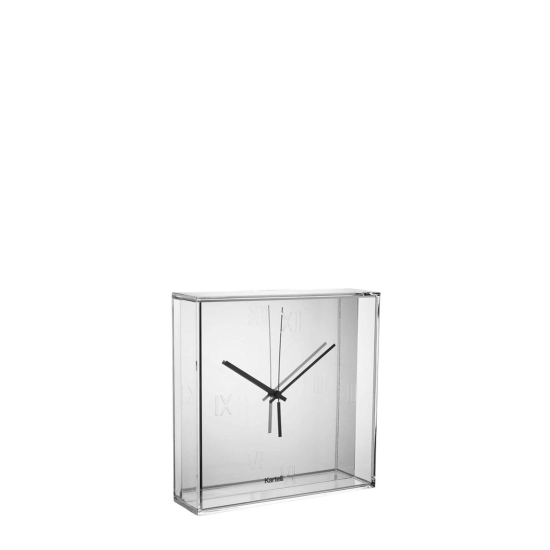 KARTELL Tic&amp;Tac Metal Orologio da Parete e da Tavolo Cromo 30x30cm PMMA