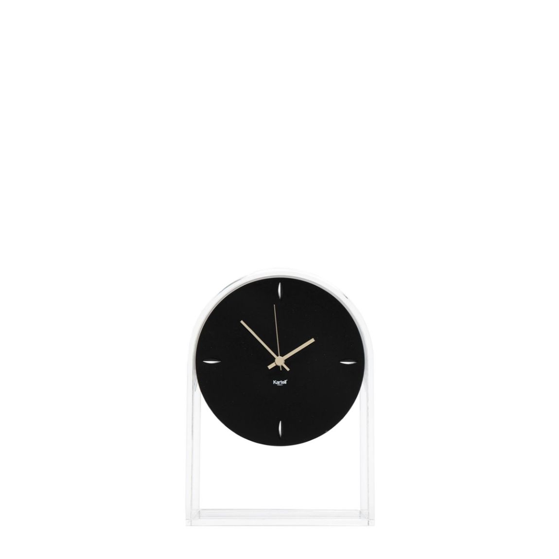 KARTELL Air Du Temps Orologio da Tavolo Trasparente Nero 22x30cm