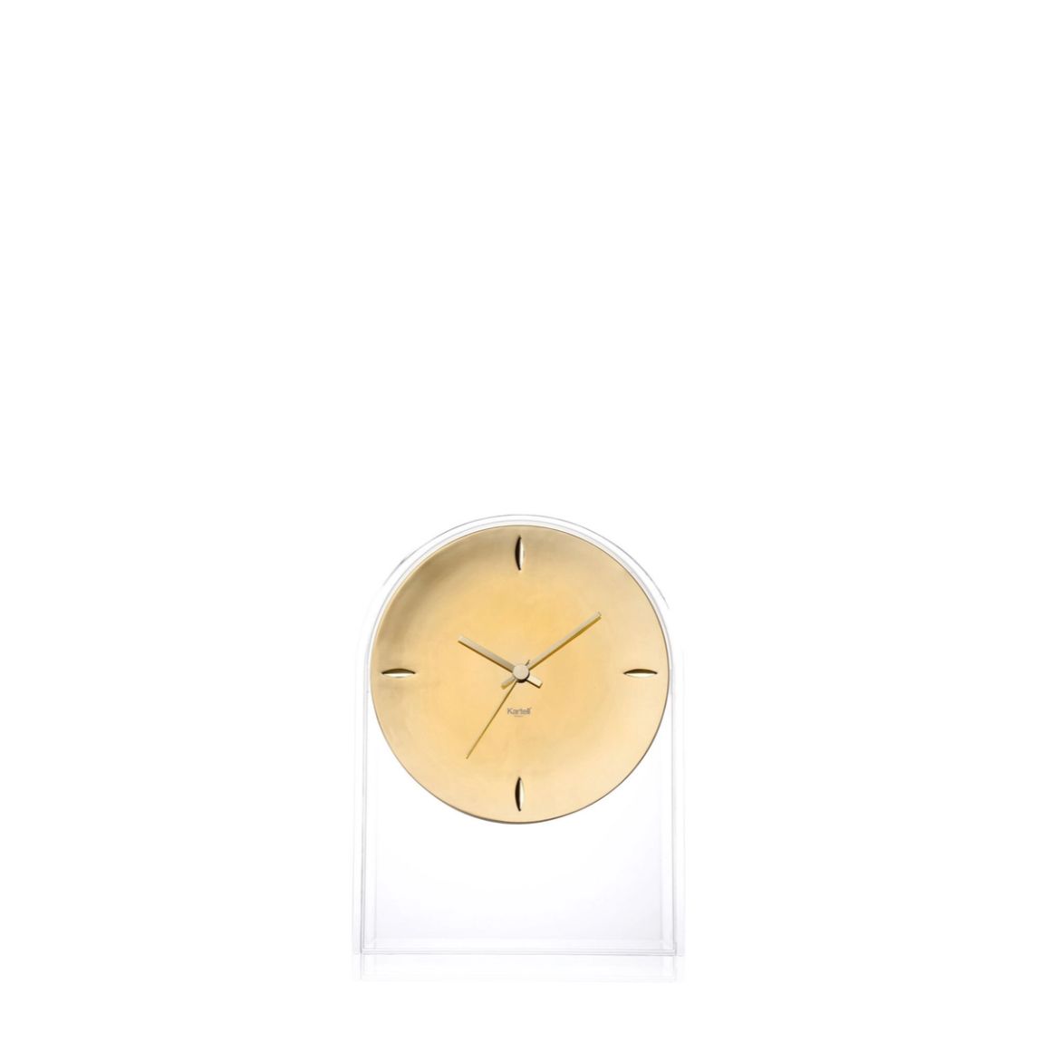 KARTELL Air Du Temps Transparent Table Clock Gold 22x30cm