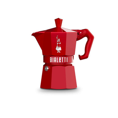 BIALETTI Caffettiera Moka Exclusive Red 3 Tazze Alluminio Rosso