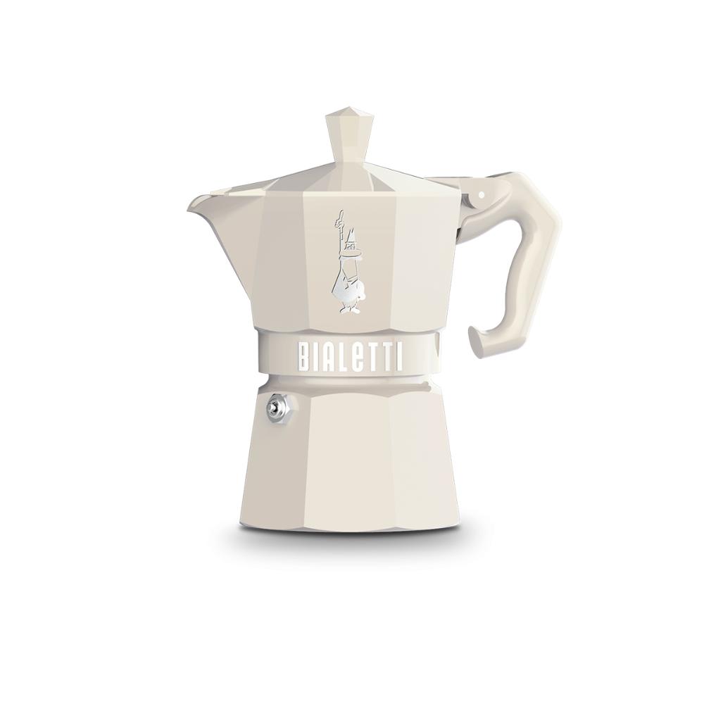 BIALETTI Caffettiera Moka Exclusive Cream 6 Tazze Alluminio Crema