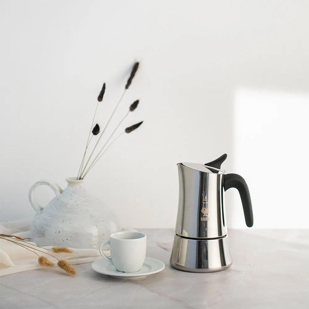 BIALETTI Moon Exclusive Caffettiera Moka 6 Tazze Acciaio Inox