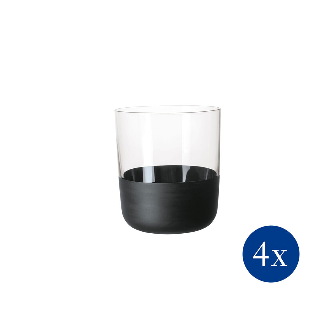 VILLEROY &amp; BOCH Manufacture Rock Set 4 Bicchieri da Whisky Acqua 250ml Cristallo