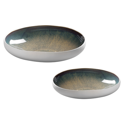 MASCAGNI CASA Set of 2 Pieces Ceramic Bowls Polished Interior Color 20-30cm