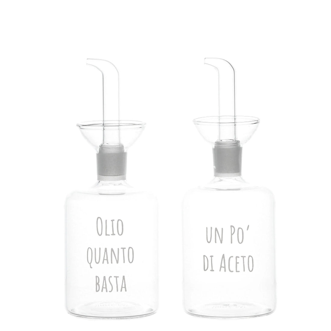 SIMPLE DAY Set 2 Bottiglie Olio e Aceto Oliera Acetiera 250ml Vetro