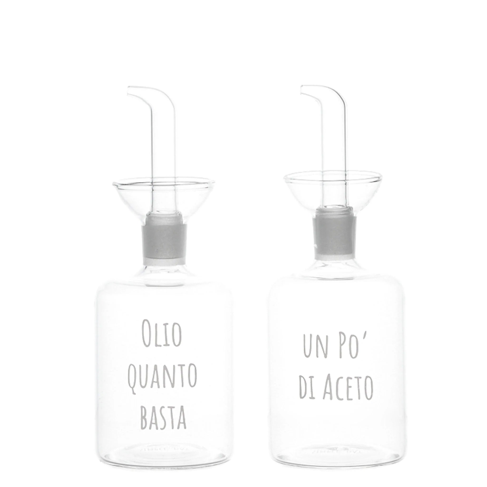 SIMPLE DAY Set 2 Bottiglie Olio e Aceto Oliera Acetiera 250ml Vetro